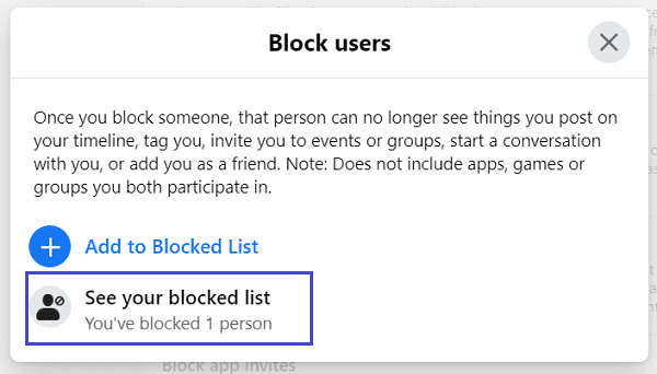 How to Block or Unblock Someone on Facebook 4