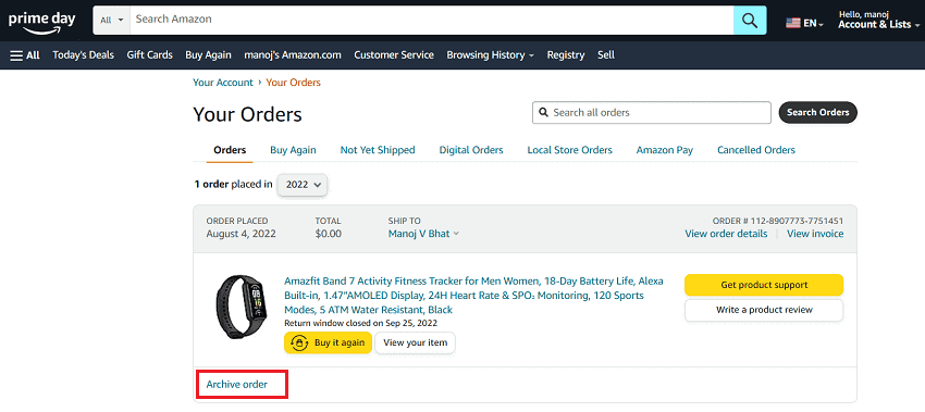 How to Delete Amazon Order History 2