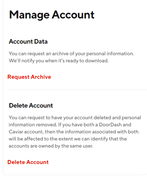 How to Delete DoorDash Account 7